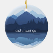 Die Berge nennen Design-Ornament Keramikornament (Hinten)