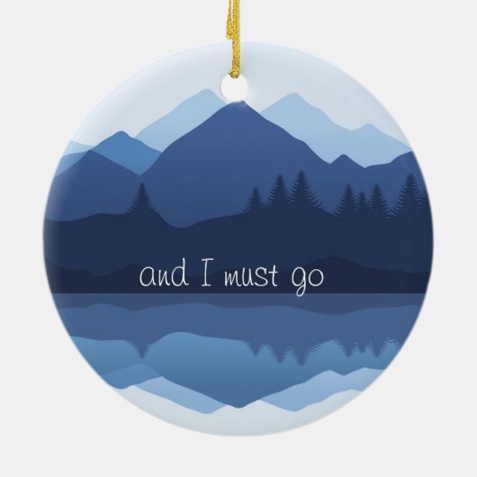 Die Berge nennen Design-Ornament Keramikornament (Hinten)