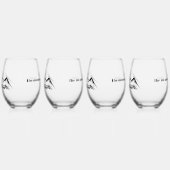 Die Berge nennen Design Wine Glass Set Weinglas Ohne Stiel (Links)