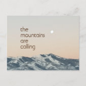 Die Berge nennen Foto Postkarte (Vorderseite)