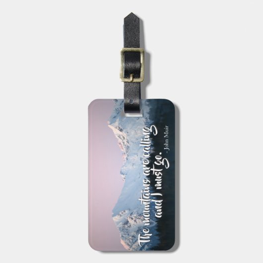 Die Berge nennen Gepäckanhänger (Vorderseite vertikal)