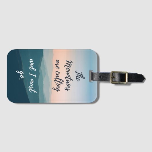 Die Berge nennen Gepäckmarke Gepäckanhänger (Vorderseite (Horizontal))