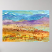 Die Berge nennen John Muir Inspirational Poster (Vorne)