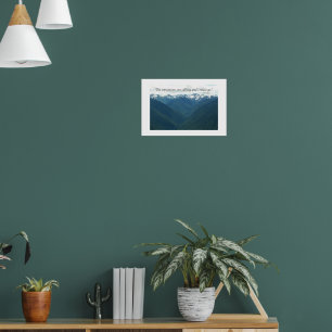 Die Berge nennen John Muir Zitat Poster