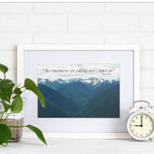 Die Berge nennen John Muir Zitat Poster