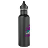 Die Berge nennen Lila Wandern Edelstahlflasche (Links)