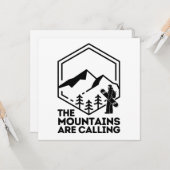 Die Berge nennen Snowboard Karte (Vorderseite/Rückseite Beispiel)