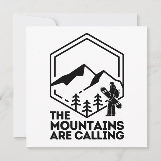 Die Berge nennen Snowboard Karte (Vorderseite)