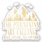 Die Berge nennen "Space Splash Big Thunder" Aufkleber (Vorderseite)