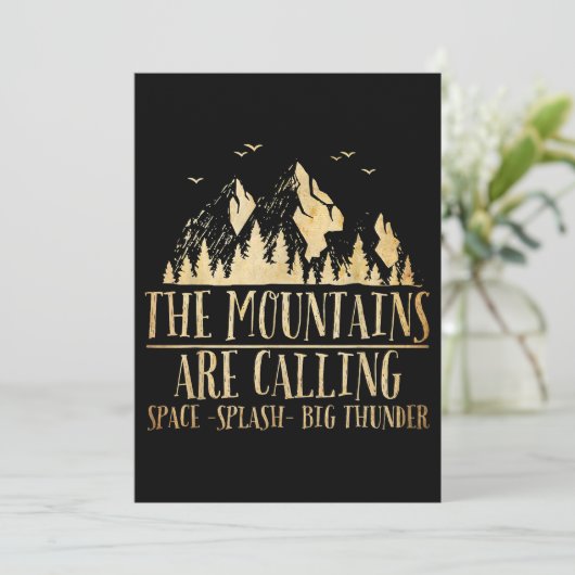 Die Berge nennen "Space Splash Big Thunder" Einladung (Stehend Vorderseite)