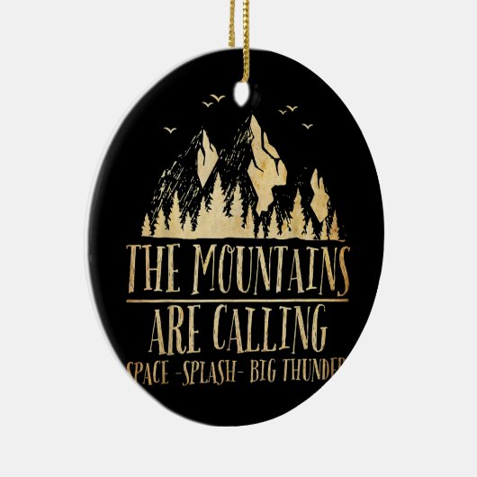 Die Berge nennen "Space Splash Big Thunder" Keramik Ornament (Rechts)