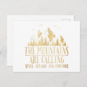 Die Berge nennen "Space Splash Big Thunder" Postkarte (Vorne/Hinten)