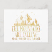 Die Berge nennen "Space Splash Big Thunder" Postkarte (Vorderseite)