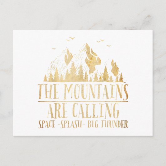 Die Berge nennen "Space Splash Big Thunder" Postkarte (Vorderseite)