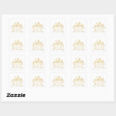 Die Berge nennen "Space Splash Big Thunder" Quadratischer Aufkleber (Blatt)