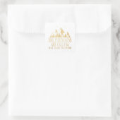 Die Berge nennen "Space Splash Big Thunder" Quadratischer Aufkleber (Tasche)