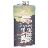 Die Berge nennen Typografie Ihr Foto Flachmann (Rechts)