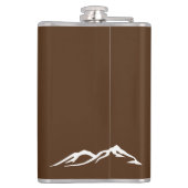 Die Berge nennen Typografie Ihr Foto Flachmann (Rückseite)