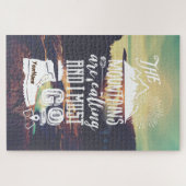 Die Berge nennen Typografie Ihr Foto Puzzle (Horizontal)