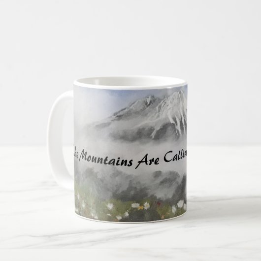 Die Berge nennen und ich muss gehen! Kaffeetasse (Vorderseite Links)