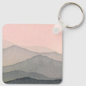 Die Berge nennen Wasserfarbe Schlüsselanhänger (Rückseite)