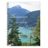 Die Berge nennen Zitat-Bergsee Notizblock (Vorderseite)