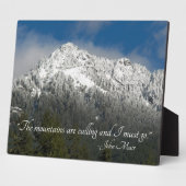 Die Berge nennen Zitat Snowy Mountains Fotoplatte (Seite)