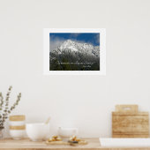 Die Berge nennen Zitat Snowy Mountains Poster (Küche)