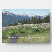 Die Berge nennen Zitate, Wiesen-Wildblumen Fotoplatte (Vorderseite)