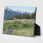 Die Berge nennen Zitate, Wiesen-Wildblumen Fotoplatte (Seite)