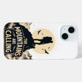 Die Berge rufen Abenteuer-Silhouette Case-Mate iPhone Hülle (Rückseite (Horizontal))