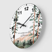 Die Berge rufen an - Berge, Nebel, Kiefern Große Wanduhr (Winkel)