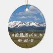 Die Berge rufen an...Ornament Keramik Ornament (Links)