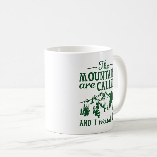 Die Berge rufen Kaffeetasse (VorderseiteRechts)