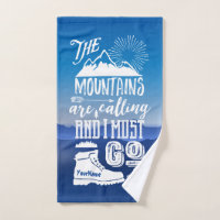 Die Berge rufen mich auf, ich muss Typografie Kuns