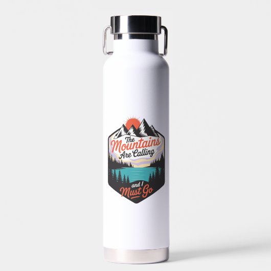 Die Berge rufen - Naturerlebnis Trinkflasche (Vorne)