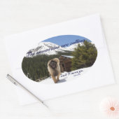 Die Berge rufen Ovaler Aufkleber (Umschlag)