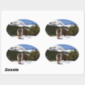 Die Berge rufen Ovaler Aufkleber (Blatt)