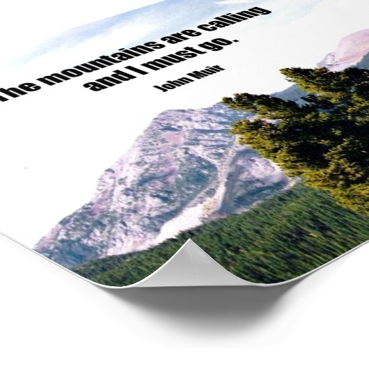 Die Berge rufen.. Poster (Ecke)