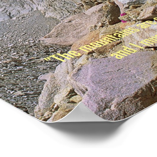 Die Berge rufen Poster (Ecke)