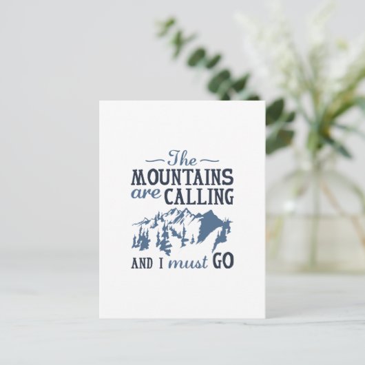 Die Berge rufen Postkarte (Stehend Vorderseite)