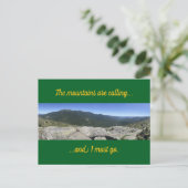 Die Berge rufen Postkarte (Stehend Vorderseite)
