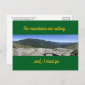 Die Berge rufen Postkarte (Vorne/Hinten)