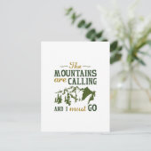 Die Berge rufen Postkarte (Stehend Vorderseite)