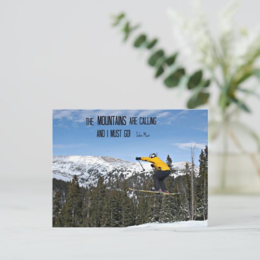 Die Berge rufen.. Postkarte (Stehend Vorderseite)