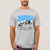 Die Berge rufen Retro-Wolken und Himmel T-Shirt (Vorderseite)