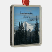 Die Berge rufen.. Silbernes Ornament (Rechts)