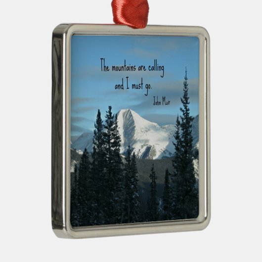 Die Berge rufen.. Silbernes Ornament (Rechts)