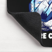 Die Berge rufen Snowboard-Schneeschuhe auf Mousepad (Ecke)