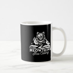 Die Berge rufen Snowboards Lustige Katzen Männer Kaffeetasse